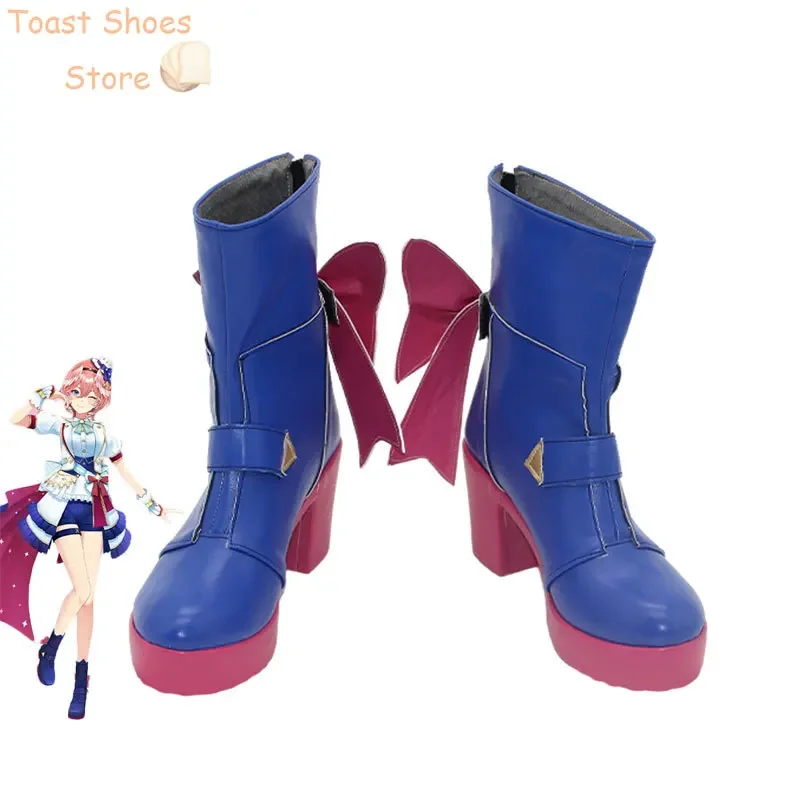 Takane Lui Cosplay Shoes PU Leather Shoes Halloween Carnival Boots Vtuber Cosplay Prop Costume Prop