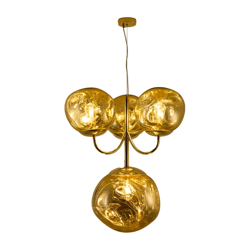

Postmodern multi-head lava chandelier creative clothing store villa duplex building living room dining room chandelier