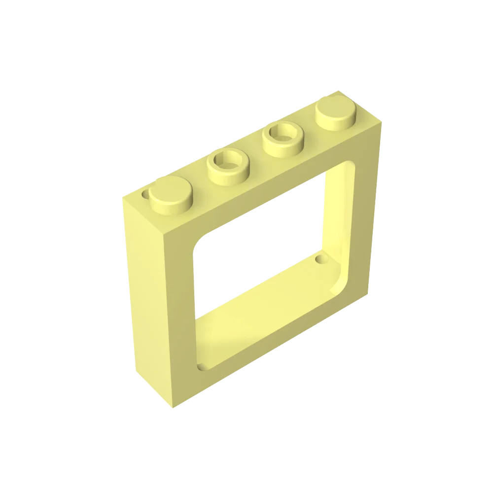 Gobricks GDS-2038 Window 1 x 4 x 3 Train with Shutter Holes and Solid Studs on Ends compatible with lego 6556 pieces of toys