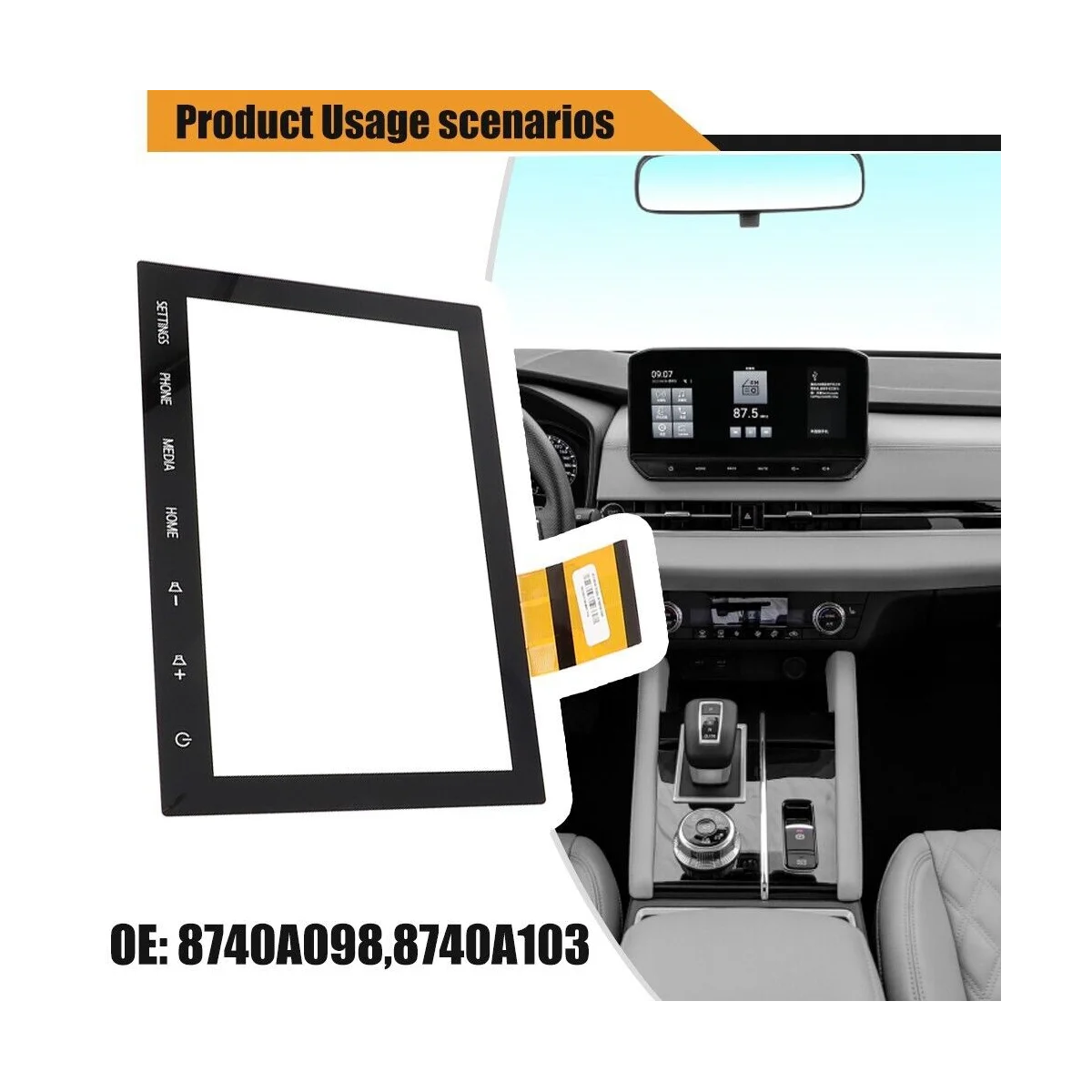 8 Inch Touch S n Digitizer For MITSUBISHI Outlander MK3 20-21 NAV8740A098 8740A103 Radio DVD Player GPS Navigation