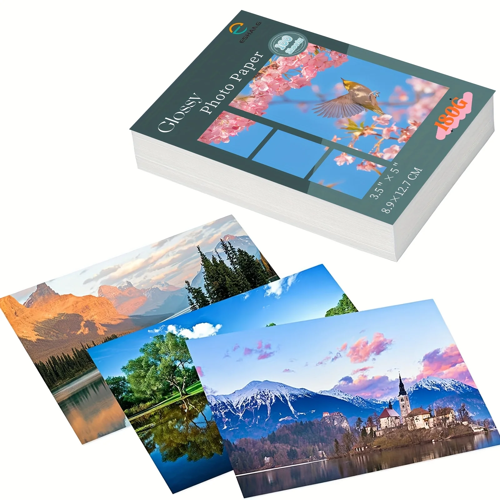 3.5×5 inch Size Glossy Photo Paper Paper for Inkjet Printer 100 Sheets 180G/200G Photo Paper