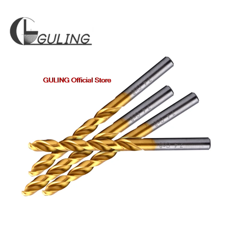 GULING HSS-Co8 DIN 338 Straight Shank Cobalt Twist Drill 1 2 3 4 5 6 7 8 9 10 11 12 13 mm Drills Bit For Stainless Steel