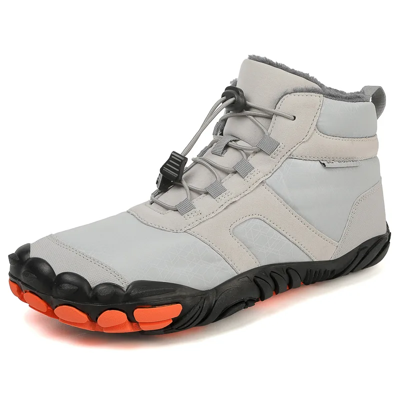 

Winter Outdoor Waterproof Cotton Shoes Fleece-Lined Thickened Warm Men's Hiking Snow Boots Non-Slip Wear-Resistant Mid-Calf Men'