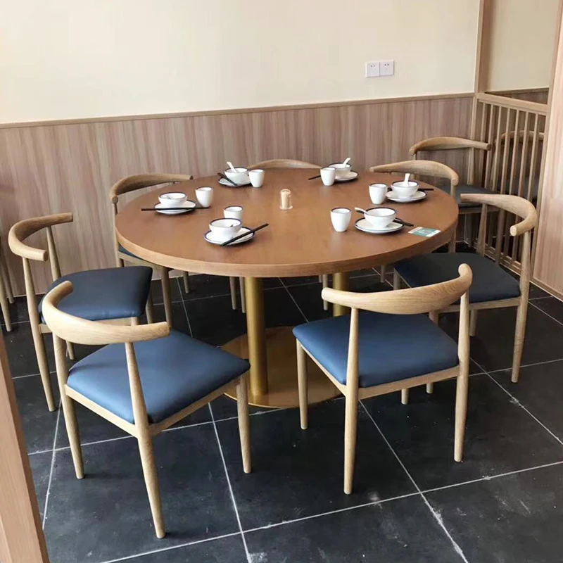 Solid wood hot pot restaurant table and chair Japanese material Sushi Malatang Western restaurant Dining bar