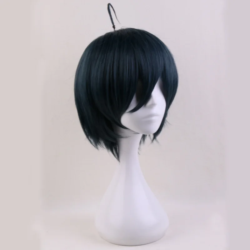 Anime Danganronpa V3: Killing Harmony Saihara shuachi peluca corta disfraz de Cosplay Dangan Ronpa Peluca de cabello resistente al calor para hombres