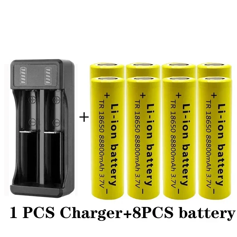 عالية الجودة 18650 بطارية 88800mah 3.7 فولت 18650 مصباح يدوي بطارية ليثيوم بطارية قابلة للشحن اللعب/الأجهزة + شاحن