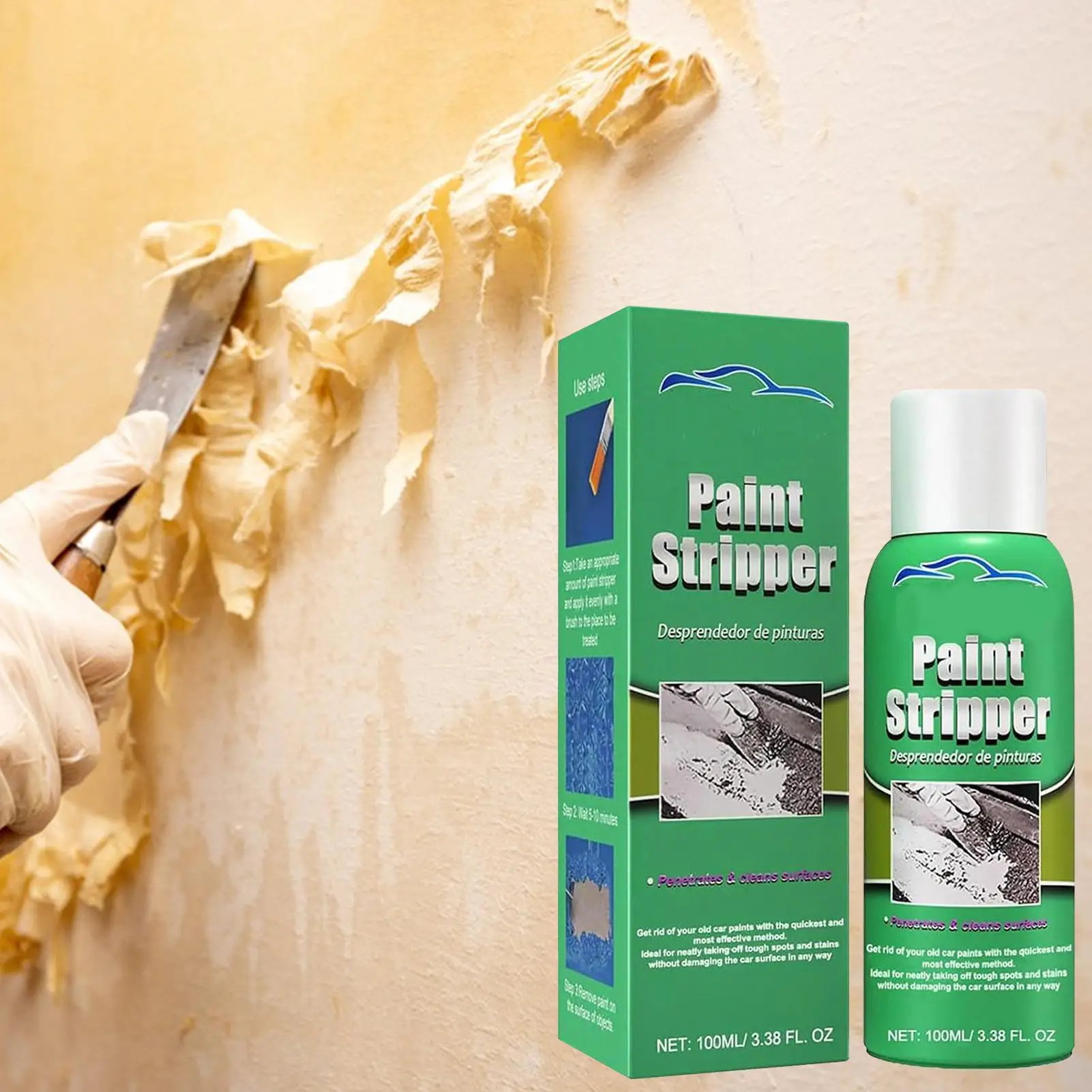 Car Wheel Surface Cleaning Liquid 100ml Brush Included Effective Rust Paint Stripping Agent For Auto Motorbike Metal Parts Care