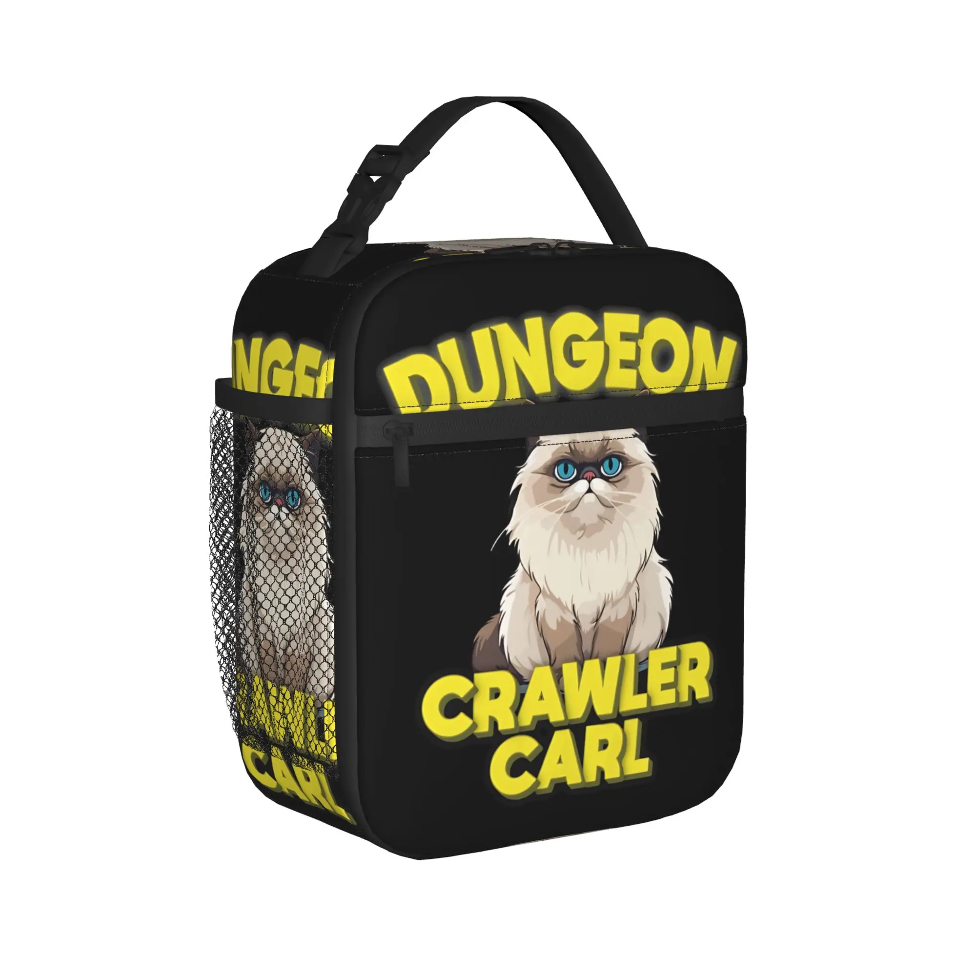 Dungeon Crawler Carl Cat Insulated Lunch Bags High Capacity Sci Fi   Meal Container Cooler Bag Tote Lunch Box Bento Pouch