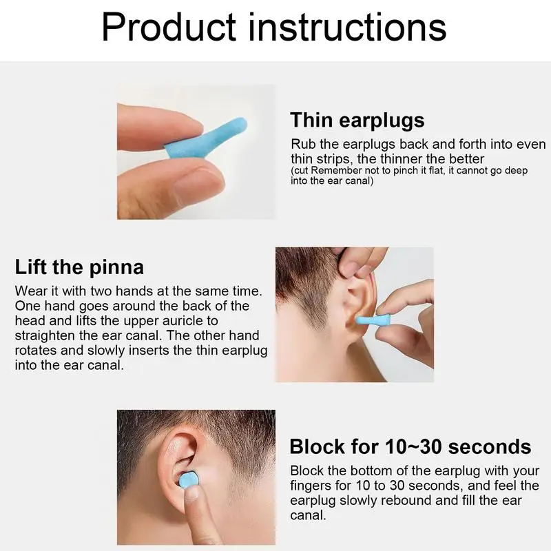 2024 schall dichte schlafende Ohr stöpsel Ohr stöpsel für den Schlaf Spezielle weiche, langsam zurückprallende Schwamm-Ohr stöpsel Anti-Lärmschutz-Ohr stöpsel