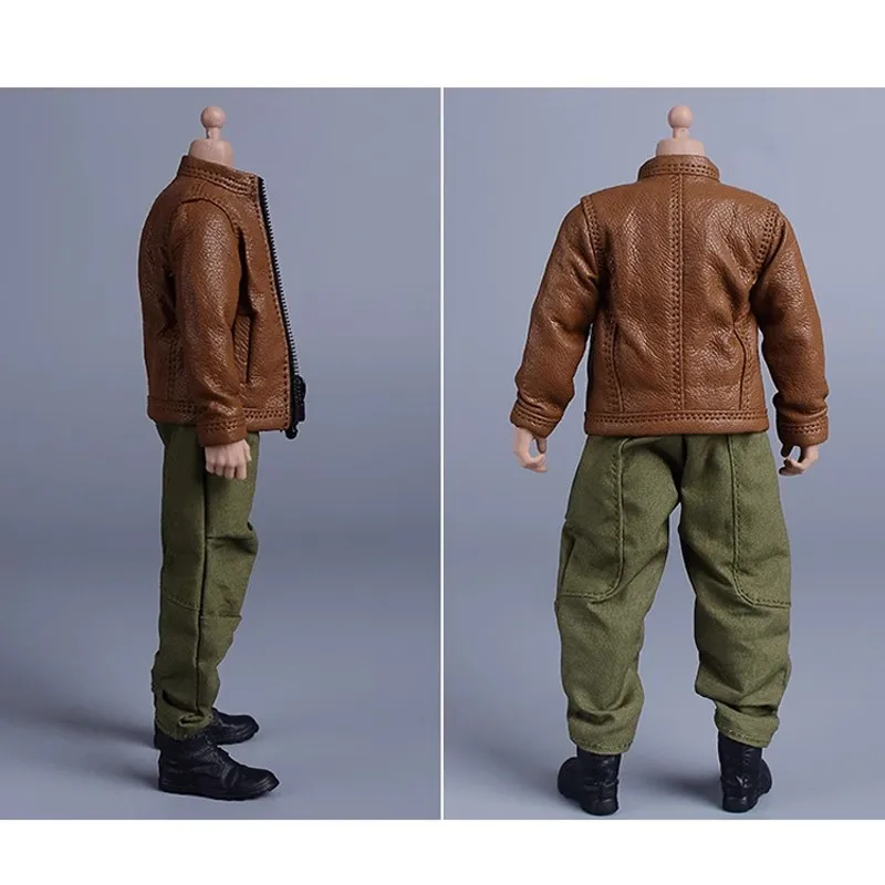 1/12 Soldier Clothing Accessories Cloth Work Pants Leather Jacket Coat Model Fit 6'' Action Figure Body In Stock