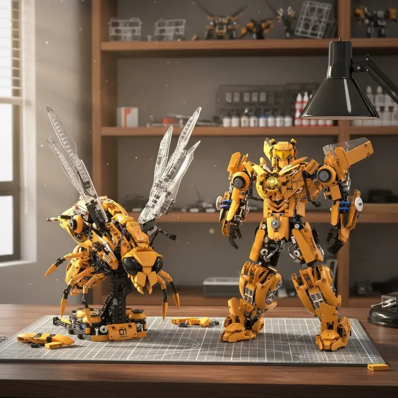 

Модель робота-трансформеры 2 в 1, 2025 шт., строительные блоки, креативный 3D-декор, механический подарочный набор, рождественский подарок для взрослых и детей