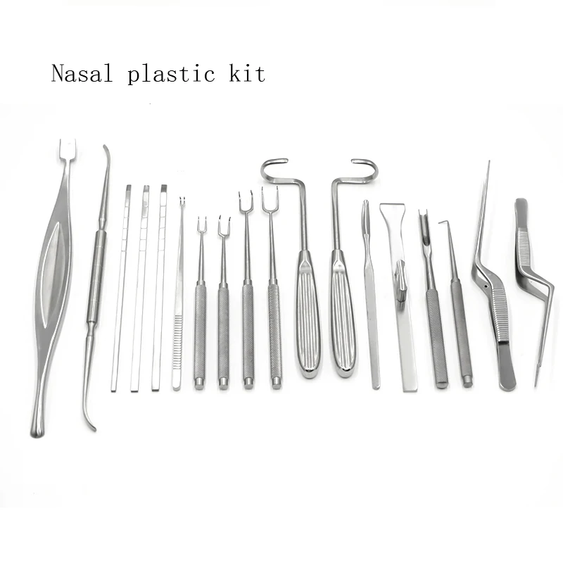 

Nasal plastic instruments 18 sets of combination kit nose stripper nose bone knife bone chisel double claw retractor