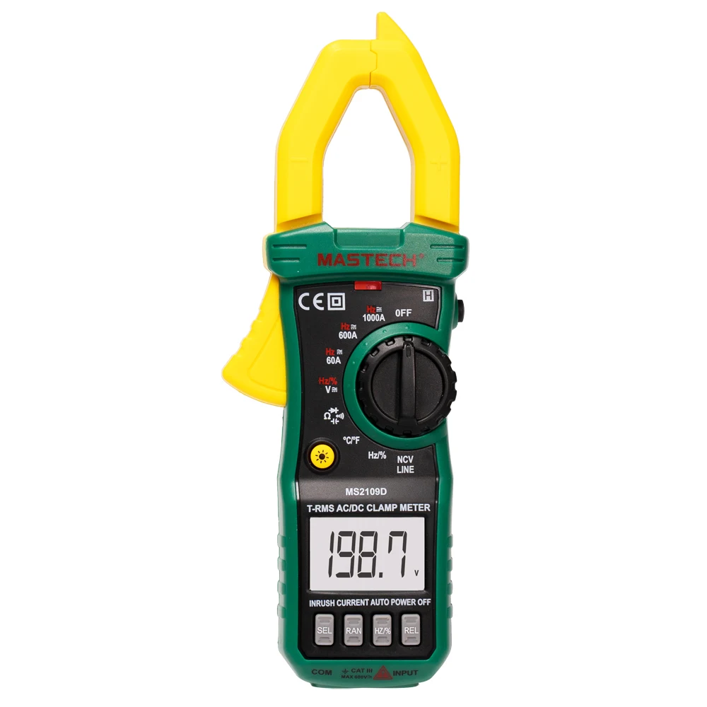 Mastech MS2109D Clamp Meter Digital Tester Professional Voltmeter Pliers Ammeter Electric Multitester