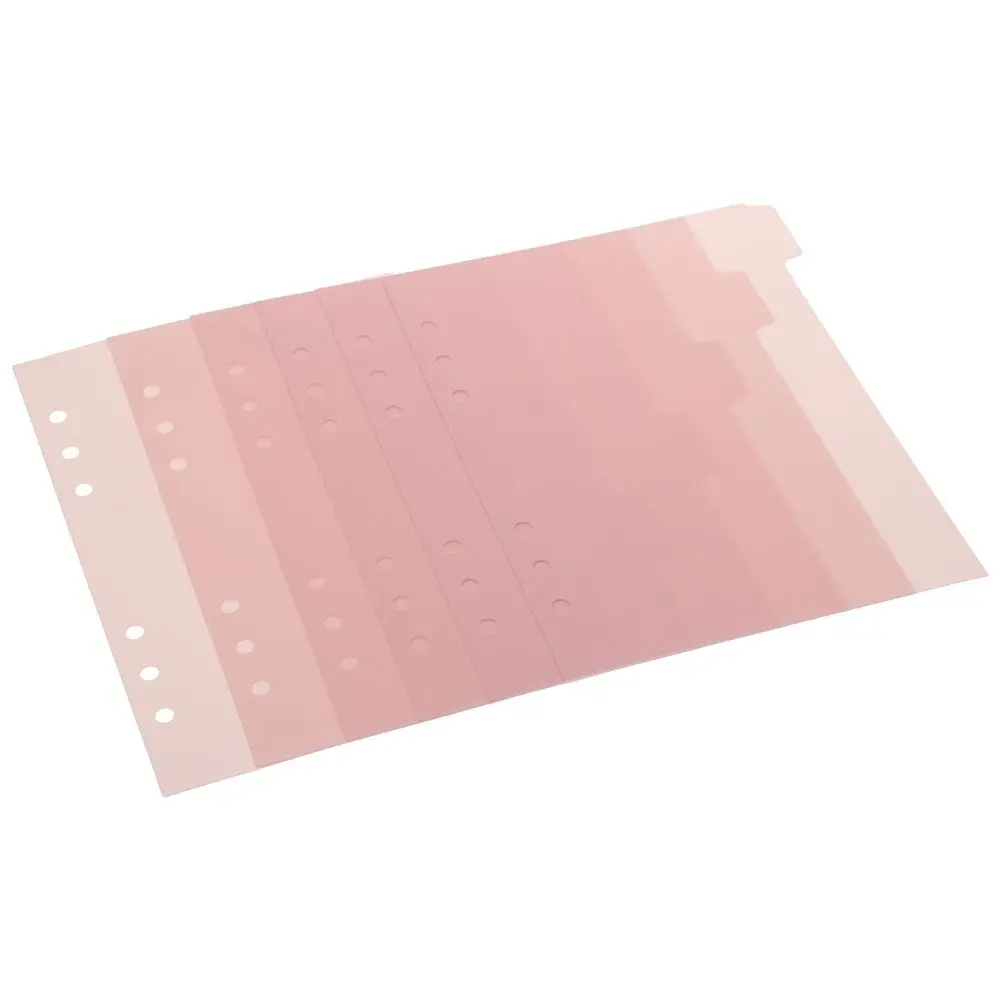 6 PCS Planner 6 PCS Binder Divider A5 Plastic Index Page Tabs Pink 6 Ring Binder Index Dividers Home - Image 4