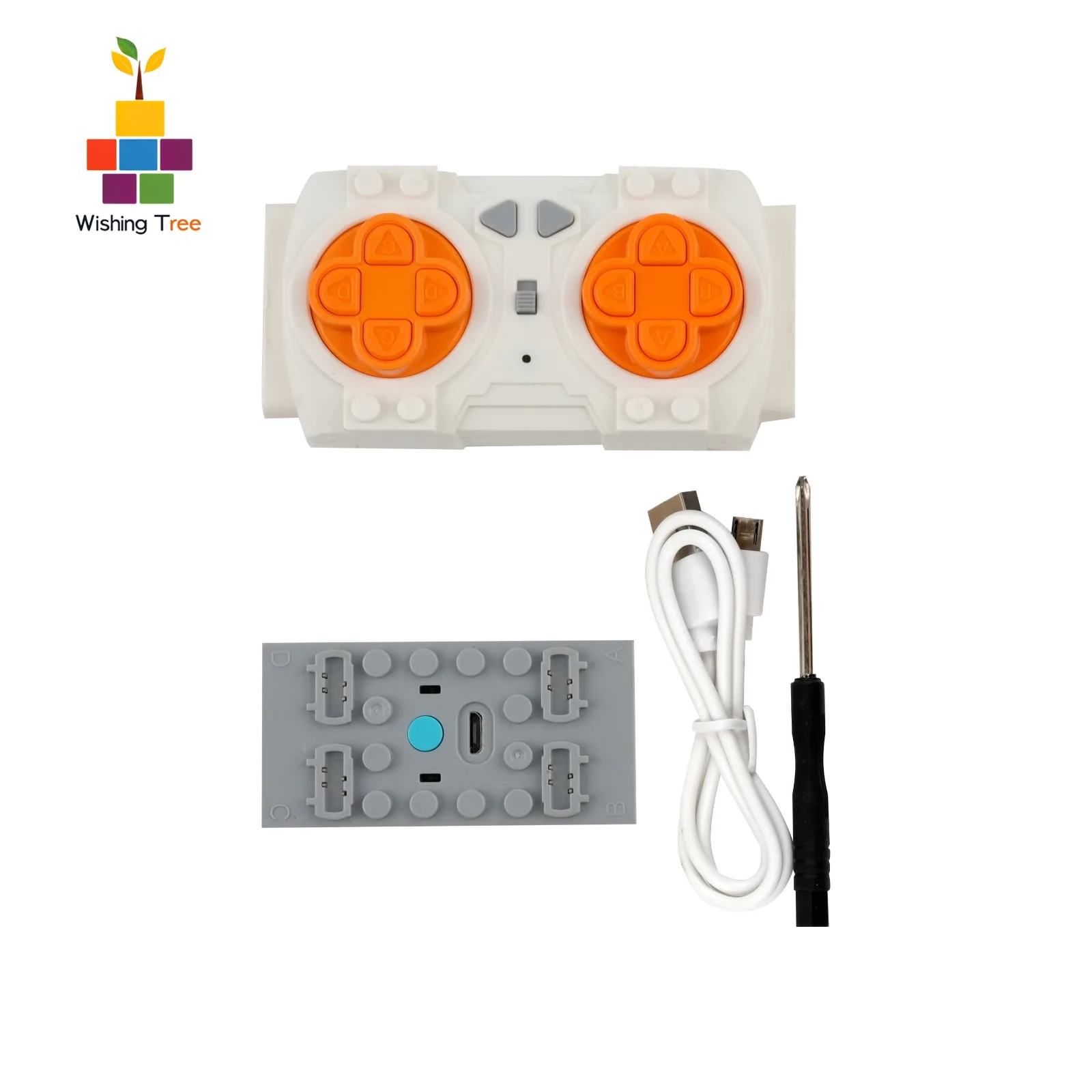 

4CH Remote Control Set with APP for DIY Car Building Blocks Buggy Motor Power Conversion