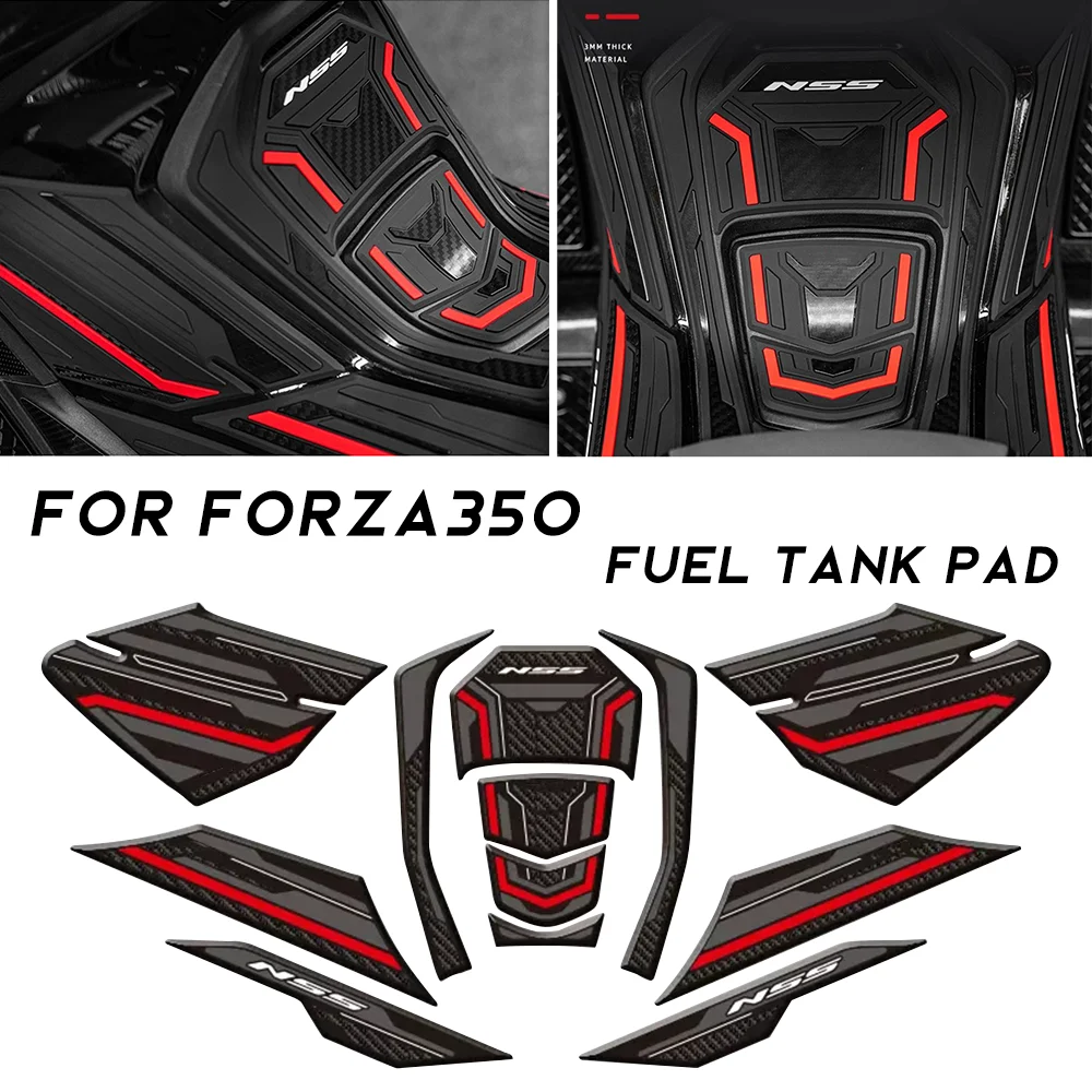 

for Forza 350 Parts Motorcycle Fuel Tank Pad Rubber Stickers Paint Protection Decorative Decals For Honda Forza350 Accessories