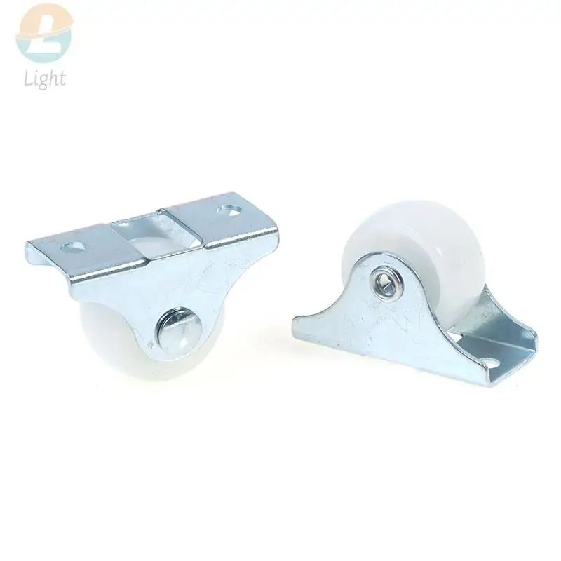 Rigid Fixed Non Swivel Casters With Metal Top Plate 4Pcs 1 Inch Caster Strong Plastic Wheel For Furniture Drawer DIY Small Carft