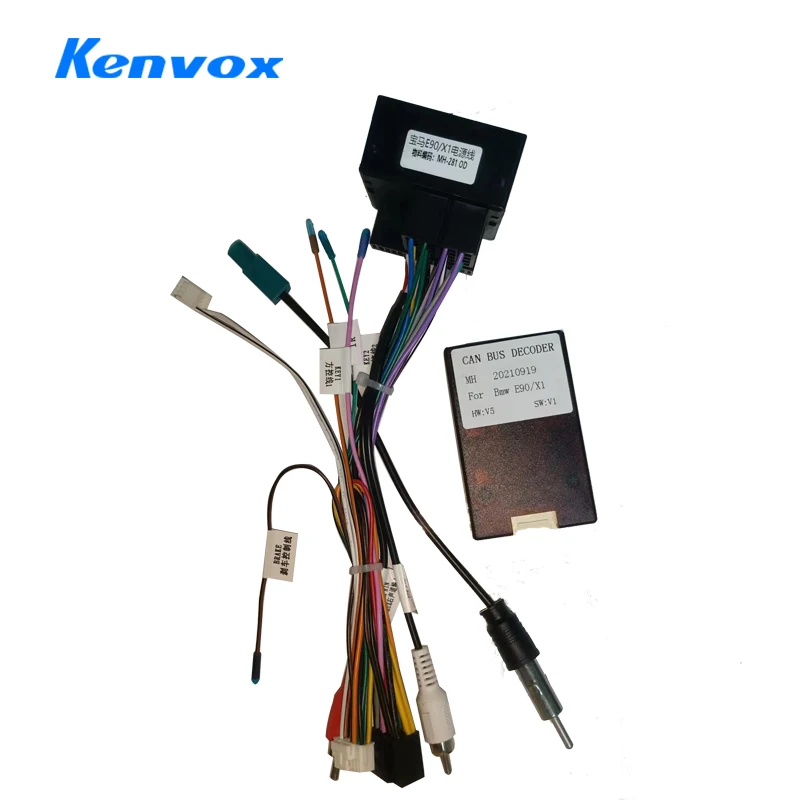 android Car radio Canbus Box Decoder For BMW X1 E90 16 pin Wiring Harness Plug Power Cable adapter