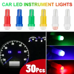 Car LED Light Bulb T5 LED Lights T5 COB 12V Red Blue Green Auto Side Wedge Dashboard Gauge Instrument Lamp Bulbs 4014 LED Lights