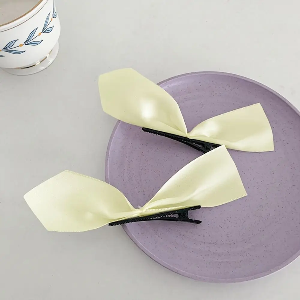 シルクキッズヘアピンプリンセスヘアクリップ子供バレッタ韓国カモノハシクリップ Jisoo ヘアクリップ女性ヘアピン弓ヘアクリップ