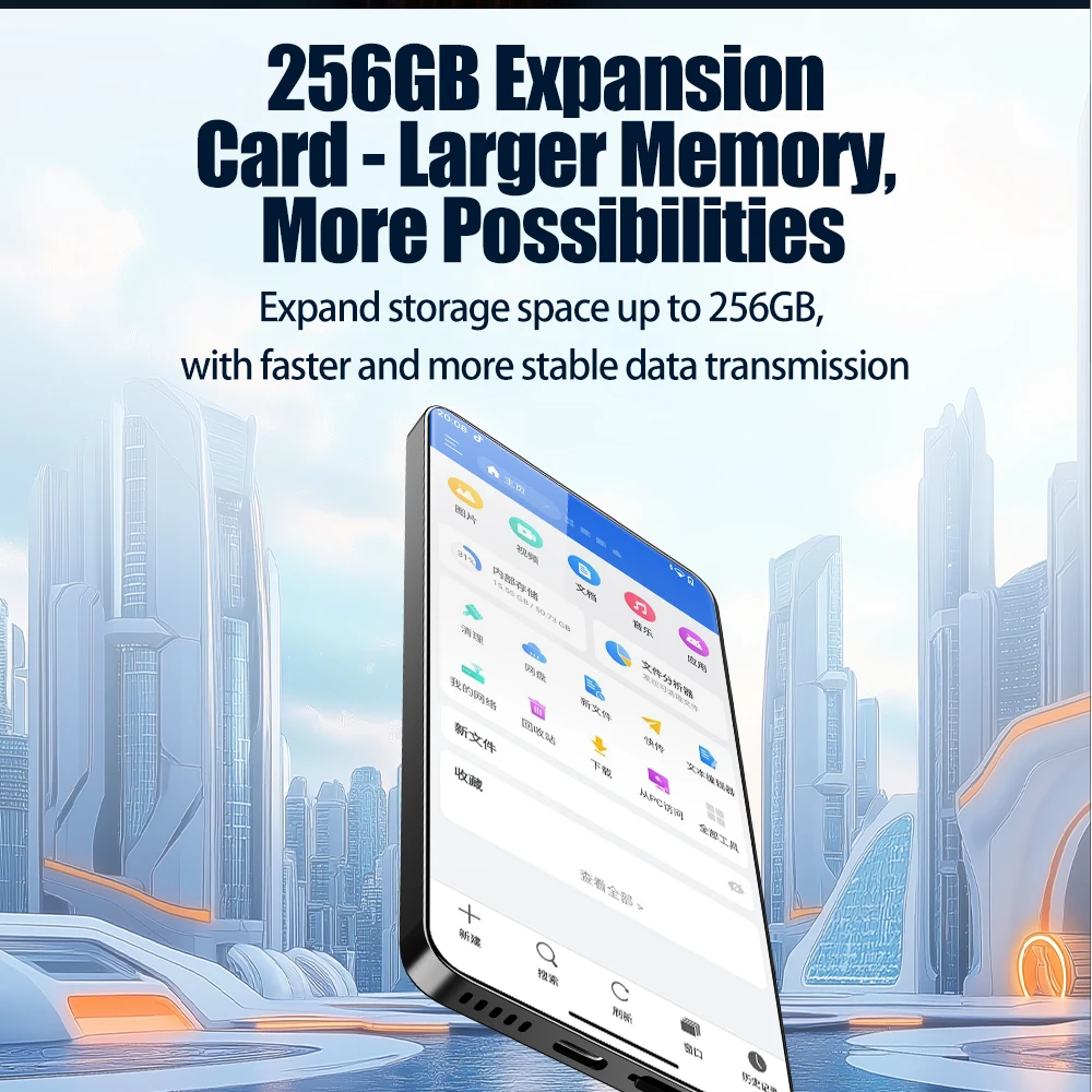 Famue NEW BF88 5.2inch Large Screen Android 15 MP3 Player Octa-Core MT6769 6GB RAM WiFi Bluetooth 5.0 Christmas Music Gift 64GB
