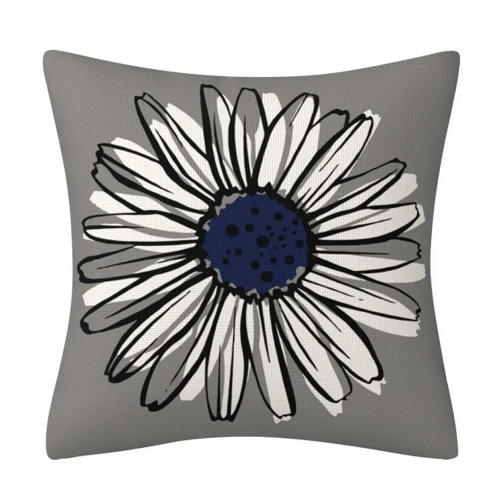 Pillowcase with Hidden Zipper Durable Pillowcase Flower Pattern Pillow Modern Square Cushion Covers for Home Decor Sofa Bedroom