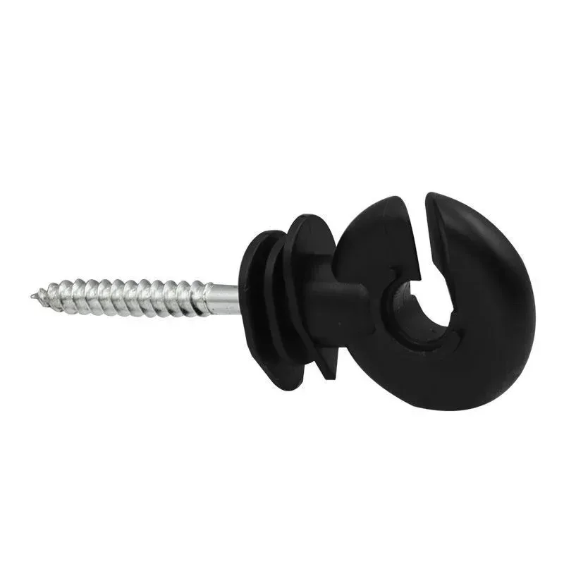 100pcs Electric Fence Offset Ring Insulator Wood Post Fencing Screw Timber Tape Wire Insulators Safe Garden Buildings Accessory view 4