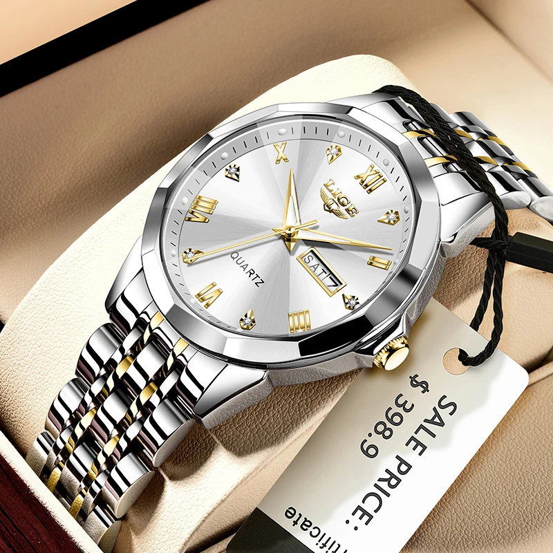 LIGE Fashion Women Watches Ladies Top Brand Luxury Creative Steel Women Bracelet Watches Female Quartz Waterproof Watch Gift