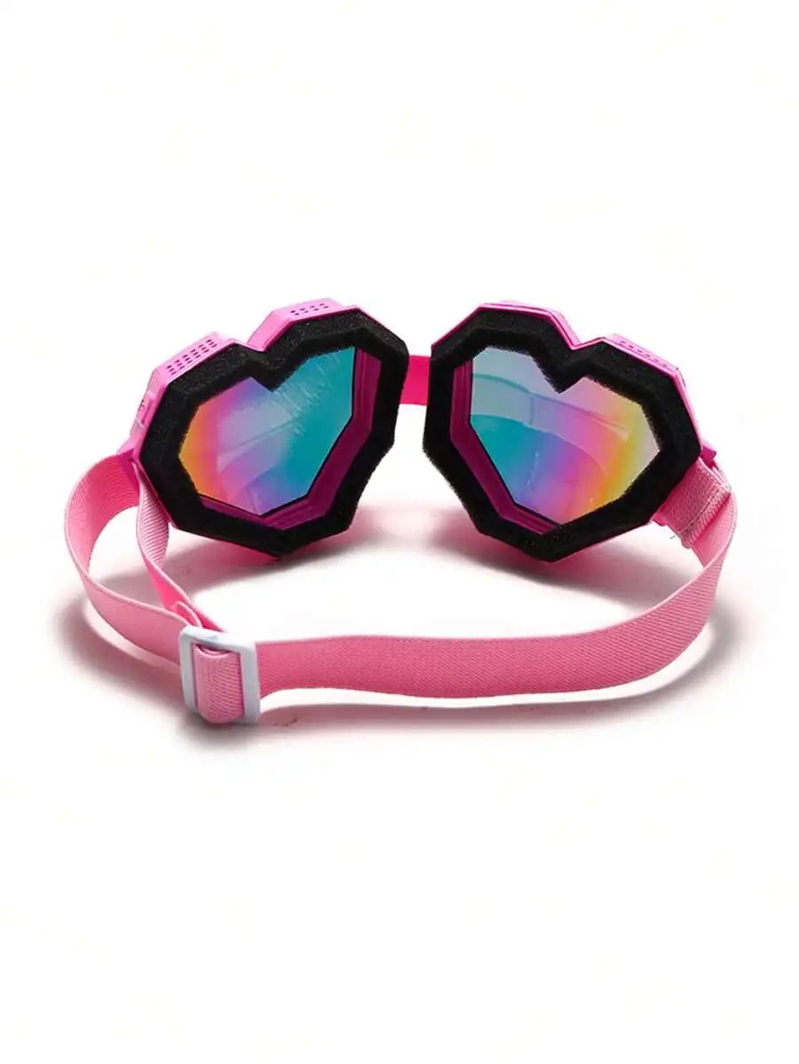 Oversized Heart-Shaped Fashion Sunglasses For Women Y2K Style Mirror Lens Outdoor Party Travel view 3