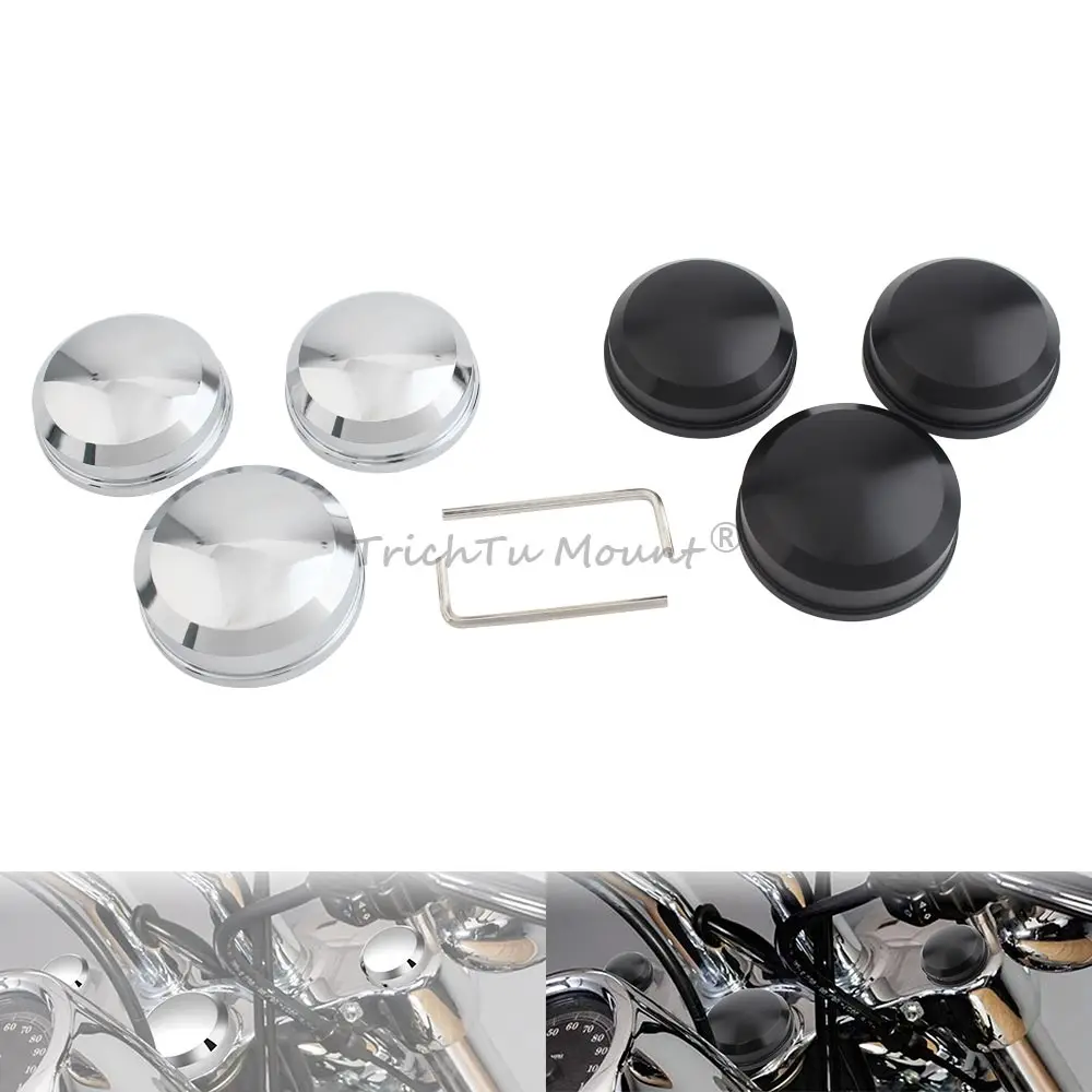 

Motorcycle Upper Fork Stem Covers Aluminum For Harley Dyna Sportster XL 883 1200 Softail Fat Bob Super Glide 1986-17 accessoires