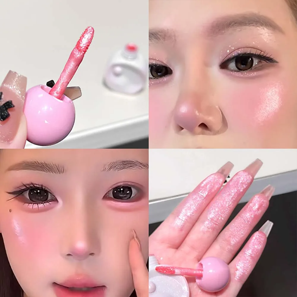 Pearlescent Liquid Highlighter Glitter Texture Long Lasting Facial Contour Highlighting Stick Waterproof Diamond Shimmer