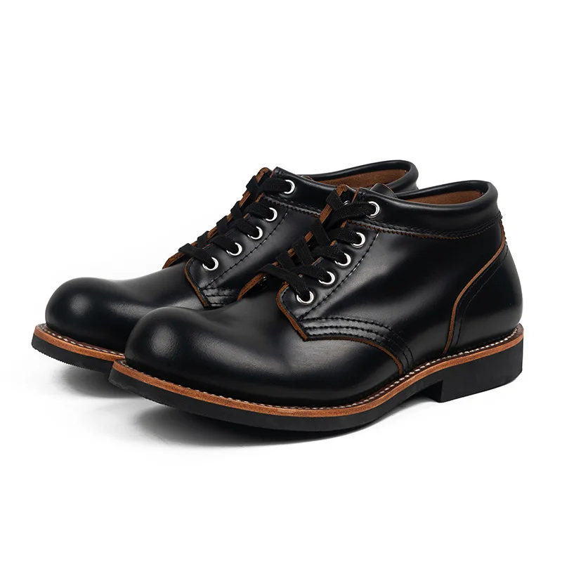 New Handmade High Quality Men Ankle Boots Goodyear Autumn Winter Cow Leather Shoes Outdoor Tooling Desert Boots British