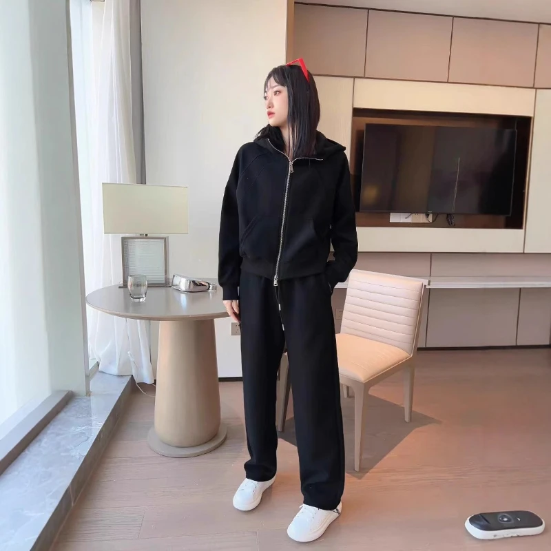 Women's Tracksuit 2 Piece Set Full Zip Hoodie Jackets with High Waist Joggers Loose Casual Lounge Wear Gym Sweat Suit Streetwear
