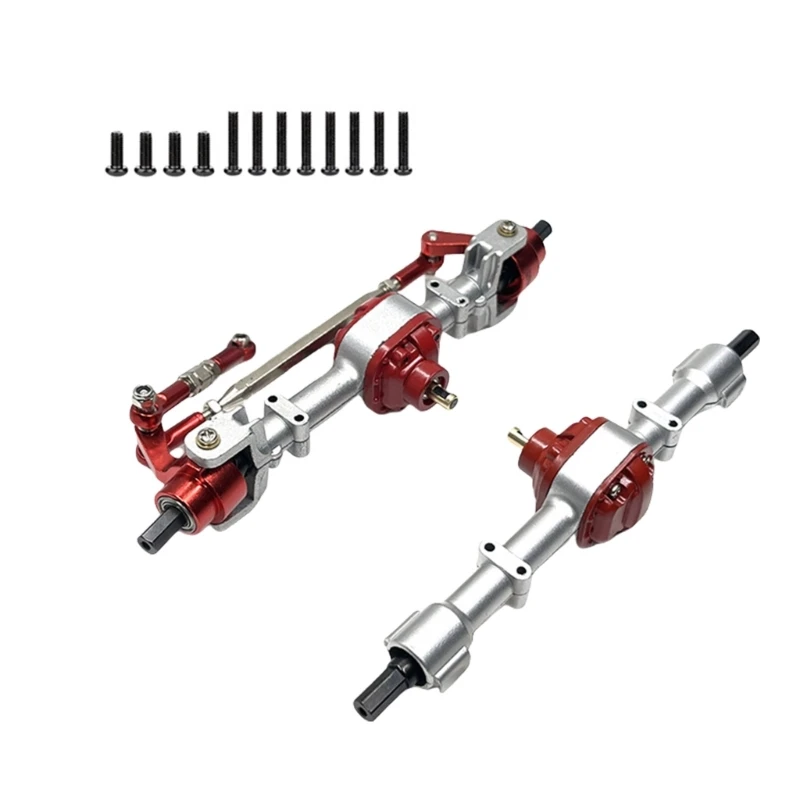 Multipurpose Road Ready Metal Axles Set with Steel Gears Portable Accessory for MN78 MN80 LC79 Remote Controlled Car