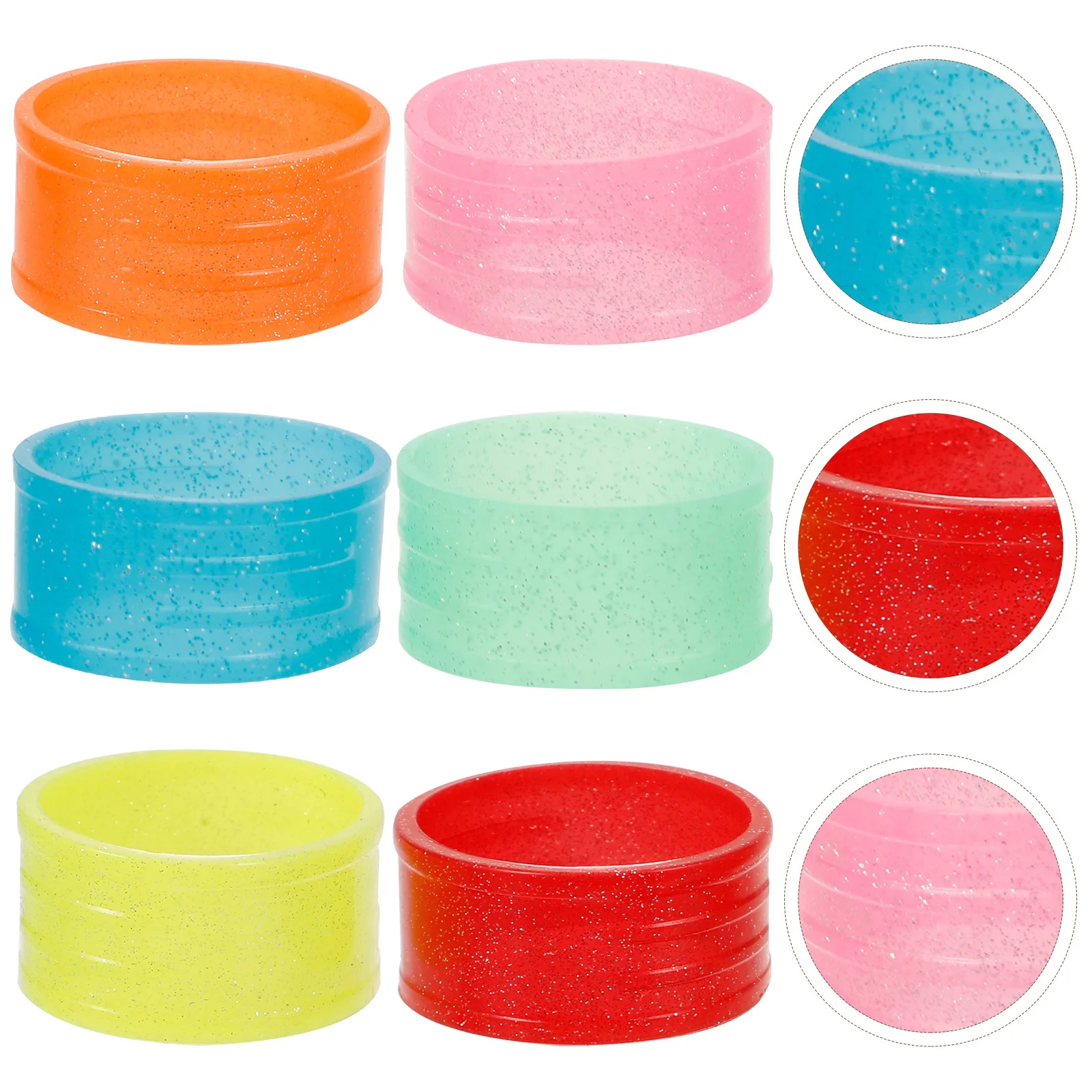 6 قطع من حلقات قبضة مضرب التنس المدمجة المضادة للانزلاق ومضادة للانزلاق ومضادة للانزلاق #3