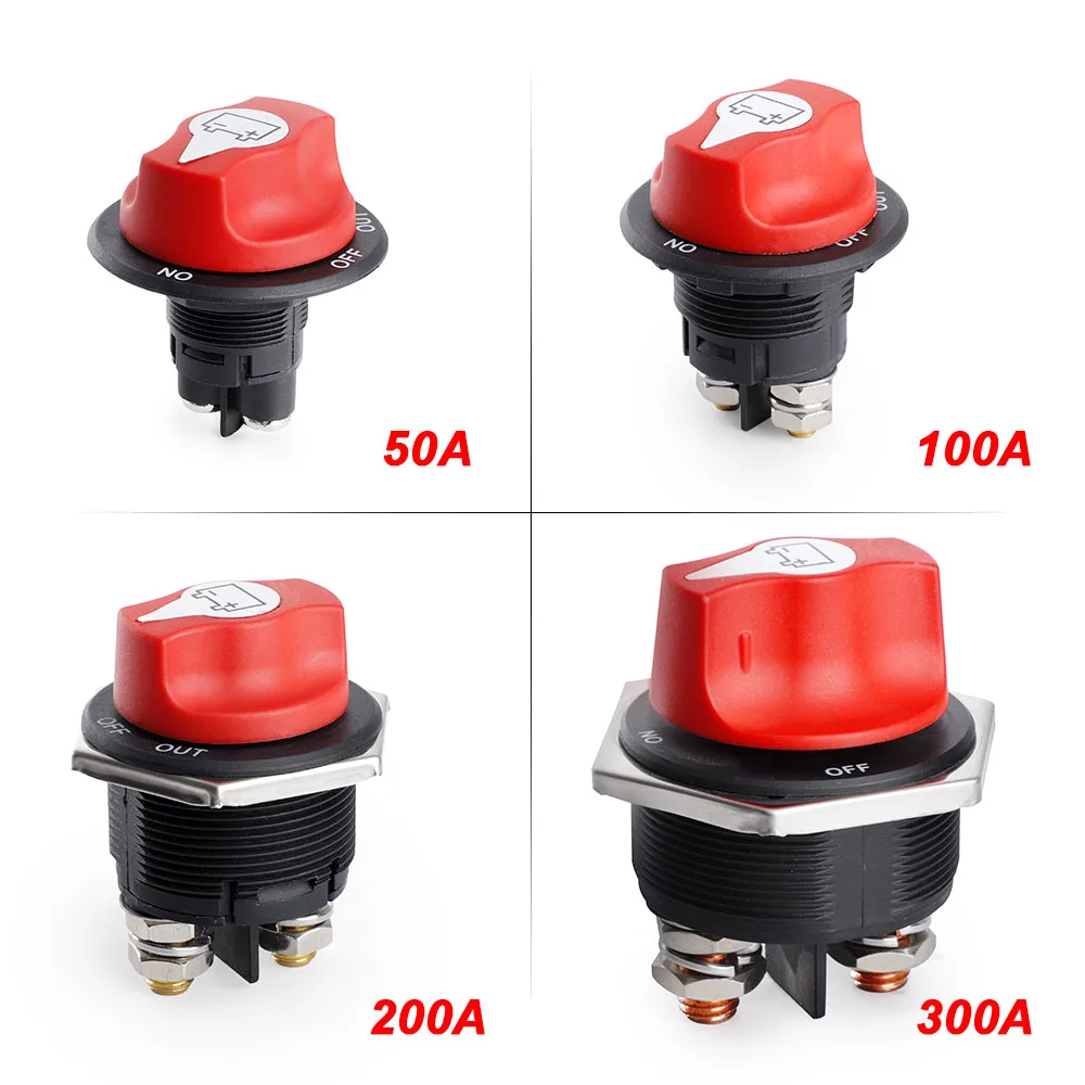 DC 12V 50A 100A 200A 300A Auto Rally Batterie Schalter Trennschalter Power Isolator Cut Off Schalter Kit für Lkw Auto Motorrad Boot – Detail 3