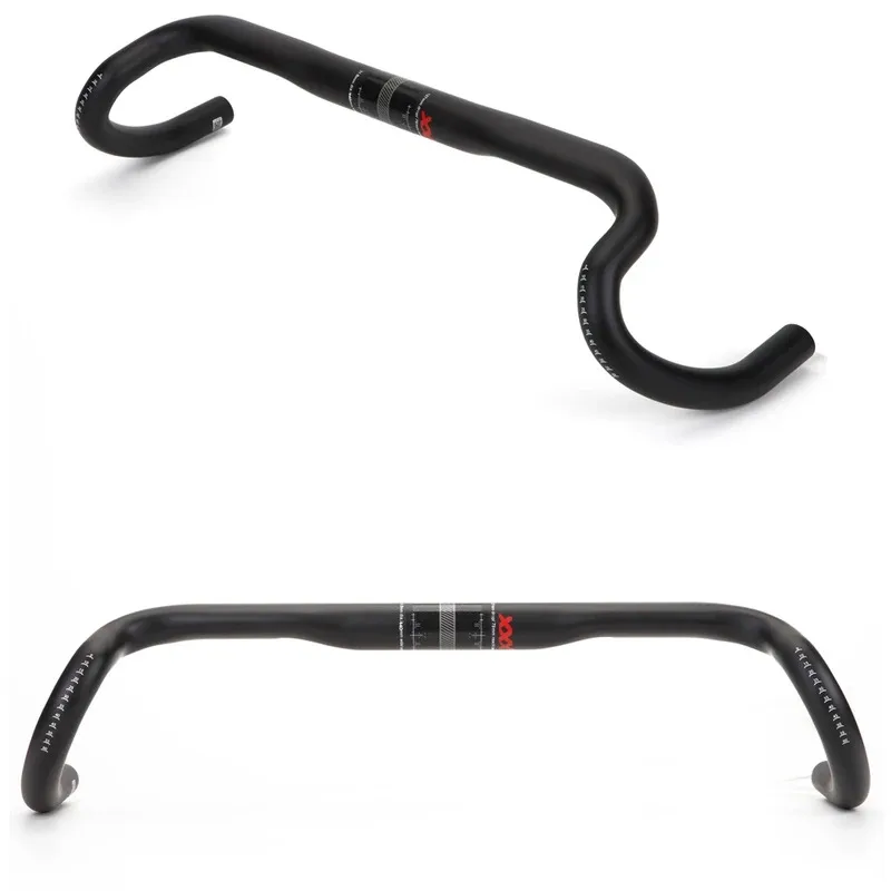 

2025 Carbon Gravel Handlebar – Big Flare Drop Bar for Cyclocross & Road Bikes, 380/400/420/440mm Carbon Fiber