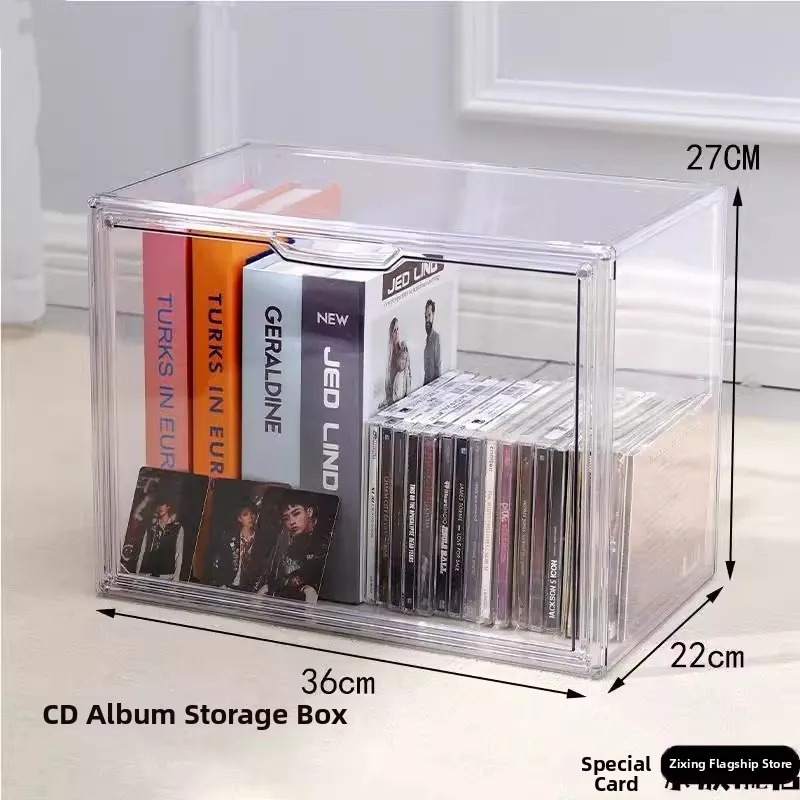 

Акриловый пылезащитный прозрачный бокс для хранения альбомов и комиксов, универсальный прямоугольный органайзер-контейнер
