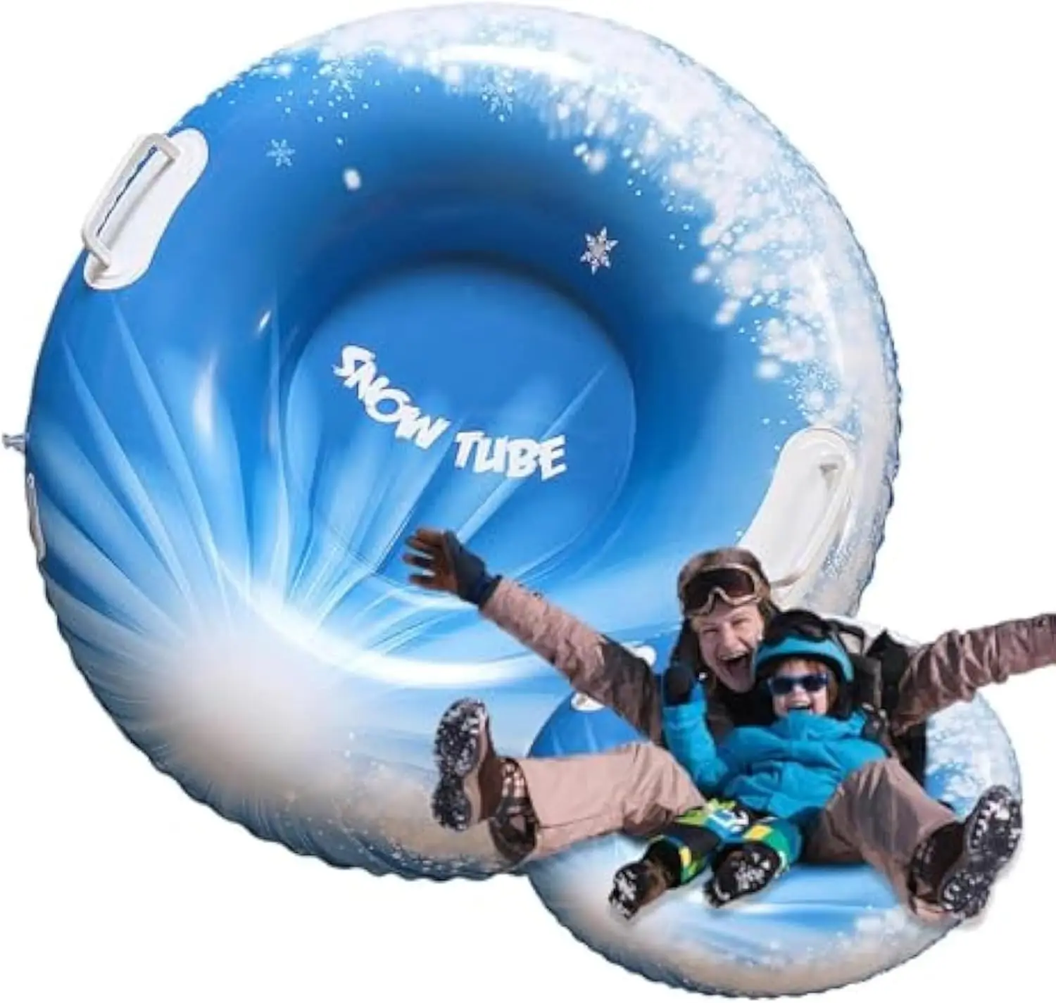

Snow Tube for Kids & Adults - Inflatable Thickened Heavy Duty Snow Tube Fun Winter Toys for Teen Outdoor Sledding