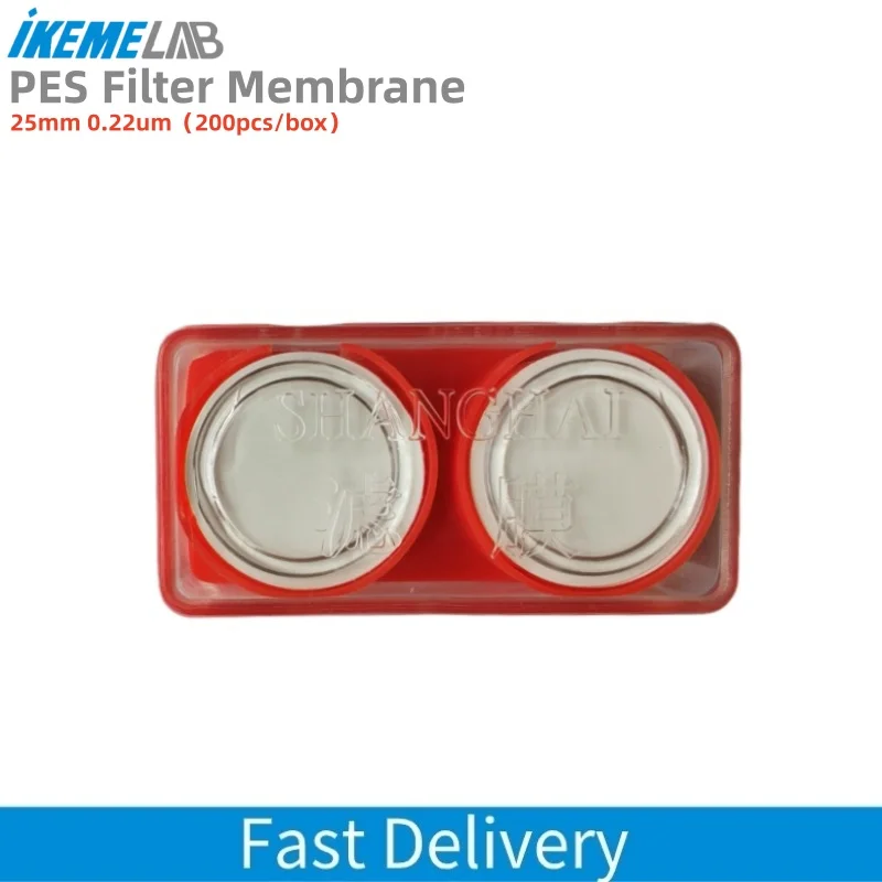 

IKEME 200 Pieces PES Membrane Filter 25mm 0.22um Laboratory Microporous Membrane