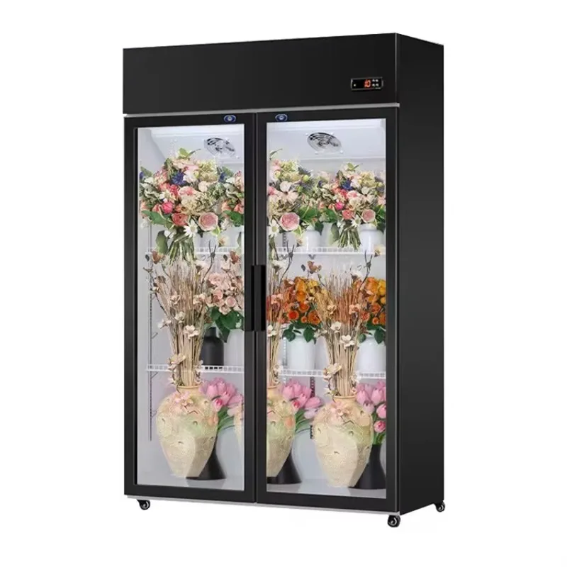 Commercial Glass Door Refrigerator Display Cabinet  Electric Refrigerator Flower Cabinet shi