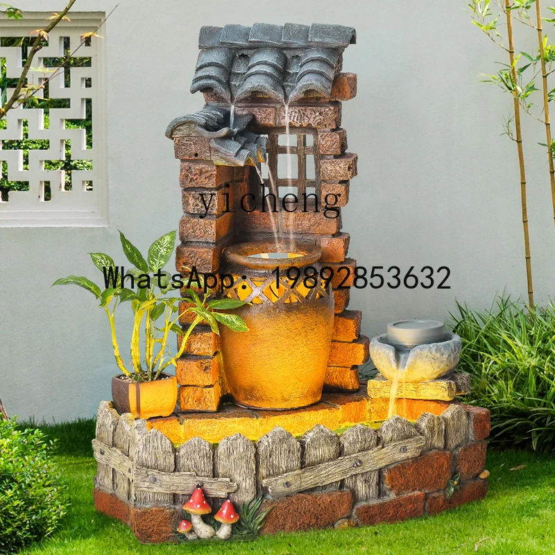 Landscaping Wealth-Attracting Ornament Outdoor Restaurant Entrance Hallway Gift Fish Pond Landscape Garden
