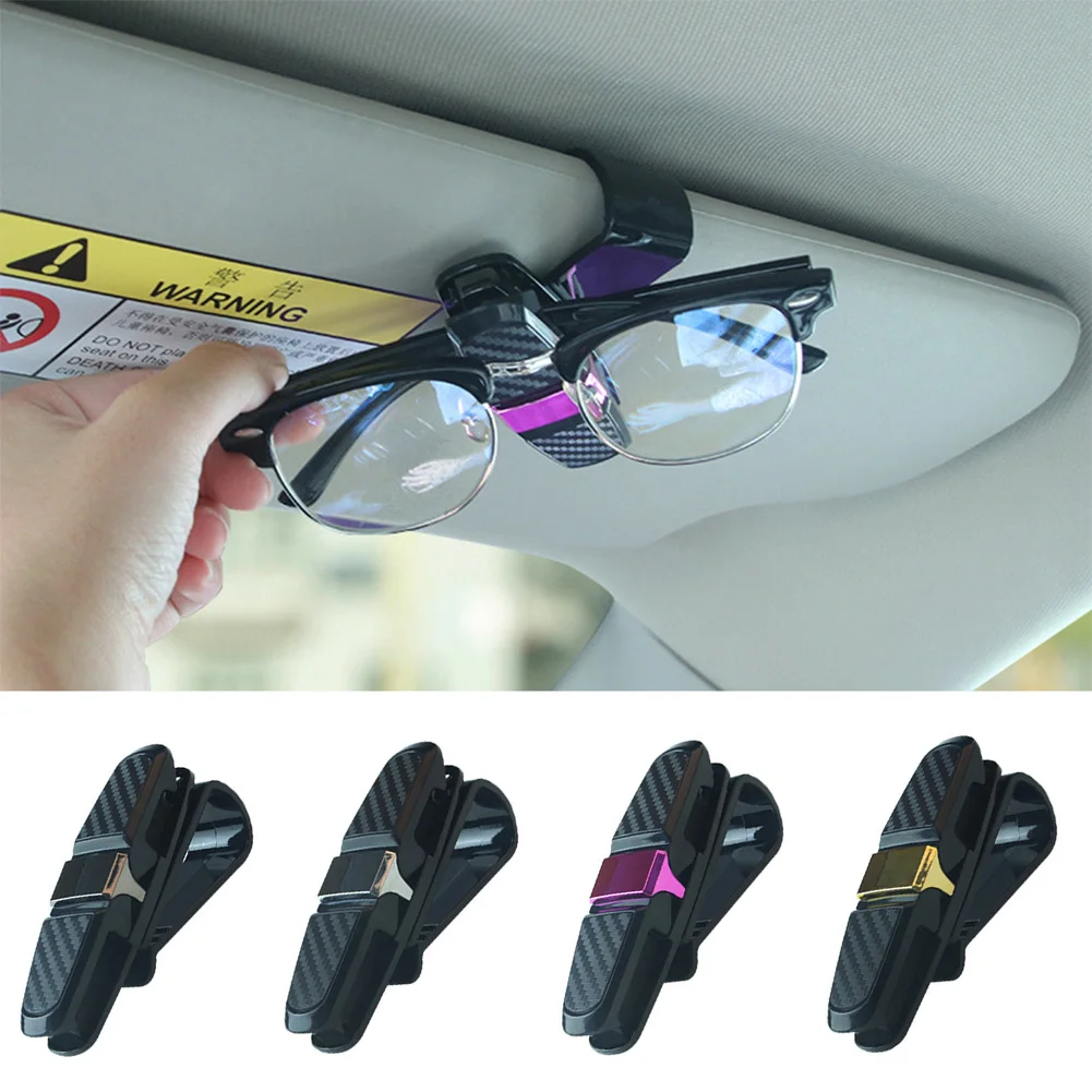 Car Glasses Case Auto Sun Visor Glasses Holder Sunglasses Clip Card Holder Eyeglasses Accessories Car Accessories Interior