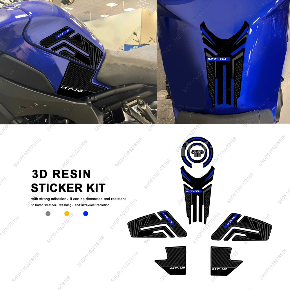 

For Yamaha MT-10 MT 10 SP FZ10 Limited Edition 3D gel Resin Motorcycle Fuel Tank Pad Protection Sticker New Decorative Decal