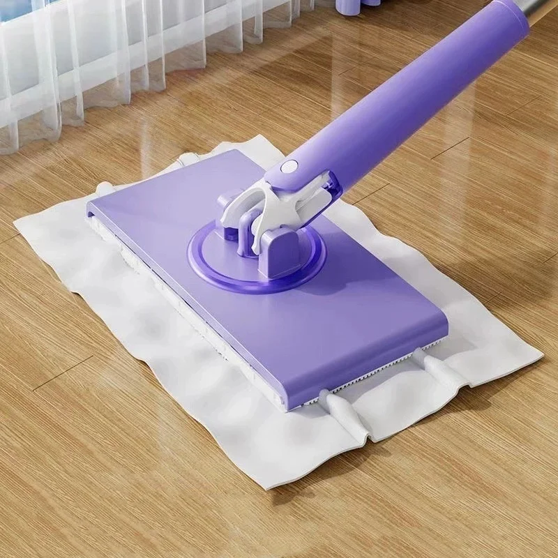 Mini Mopa Portátil con Cambio Automático de Toalla de Papel, 360° ° Herramienta de limpieza giratoria para eliminar el polvo de pisos y ventanas sin necesidad de tela ﻿