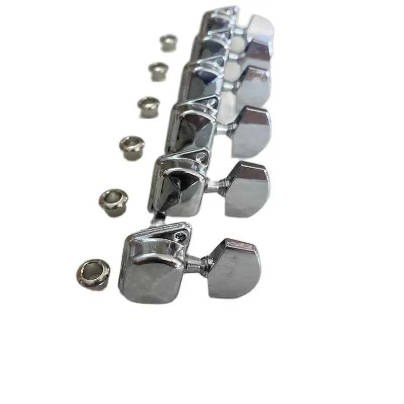 Afinador de guitarra eléctrica, sintonizador de guitarra acústica, R6, Color cromado, 6 teclas, precio en línea para un juego de cierres