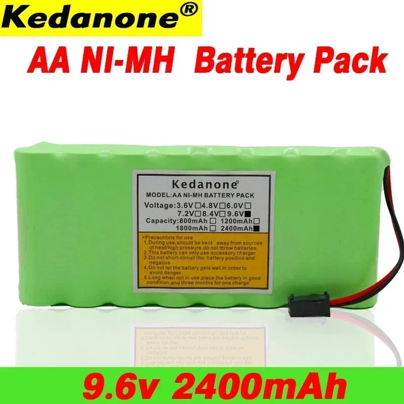 Originele 2400mah Ni-Mh 9.6V AA oplaadbare batterij AA cell voor RC Car helicopter speelgoed LED light cordless telefoon SM plug