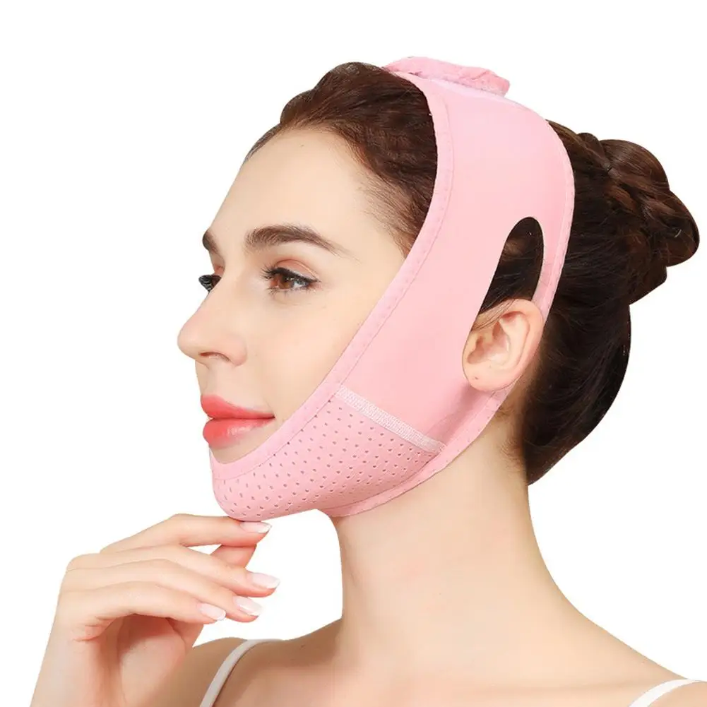 Neues Design v Linien formung Facelift ing Gürtel Skulptur Schlaf wieder verwendbare Gesichts schlankheit Maske Reduzier riemen Doppel linie v Kinn q9i1