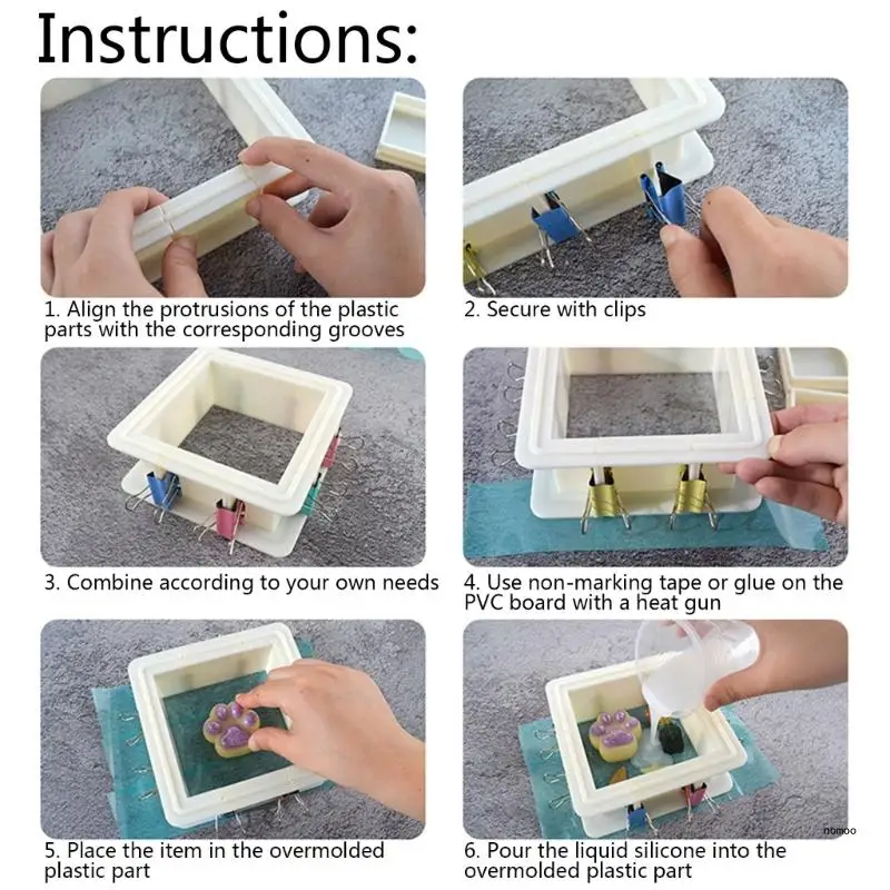 Adjustable Mold Housing Plastic Frame for Silicone Rubber Mold DIY Resin Casting