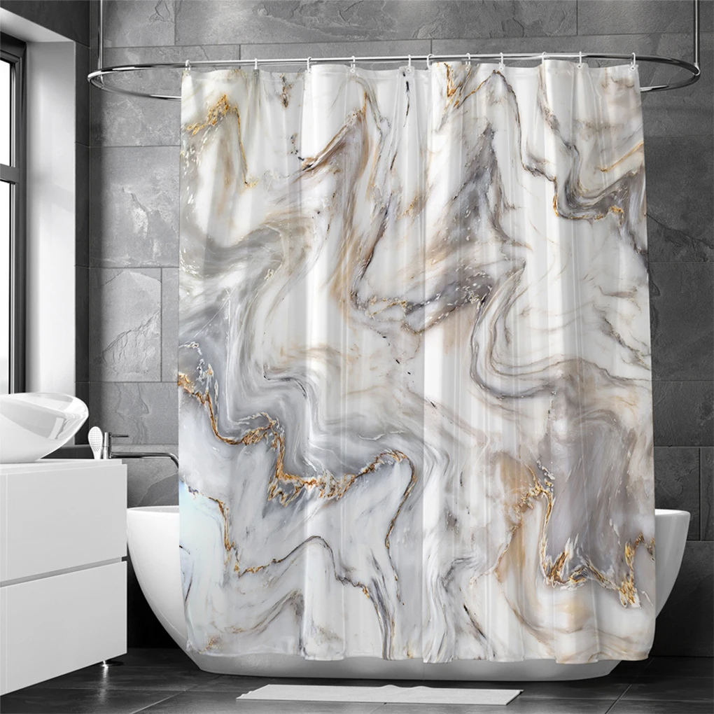 Polyester For Fine Texture Extra Thick Shower Curtain 100 Waterproof Exquisite Craft Non -through Mould Proof Hygienic